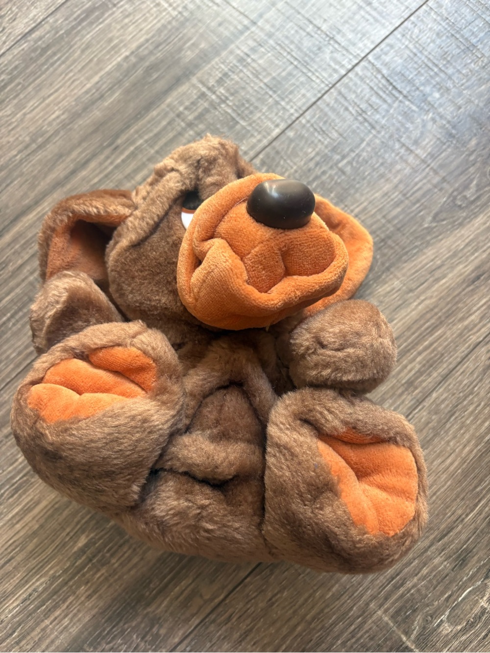 Vintage Plush Brown Puppy for Kids